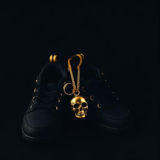 Sneaker preto com charms dourados